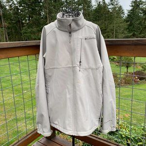 Columbia Ladies XL Gray Softshell Omni-Shield Full Zip Weather Resistant Jacket